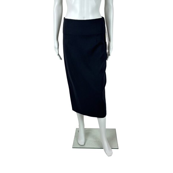 XOXO Black Skirt Womens Size Medium 00's High Waist Pencil Wiggle Retro - Picture 1 of 10